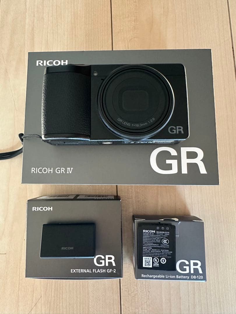 RICOH GR IV リコー GR4 フラッシュ GF-2 予備バッテリー付