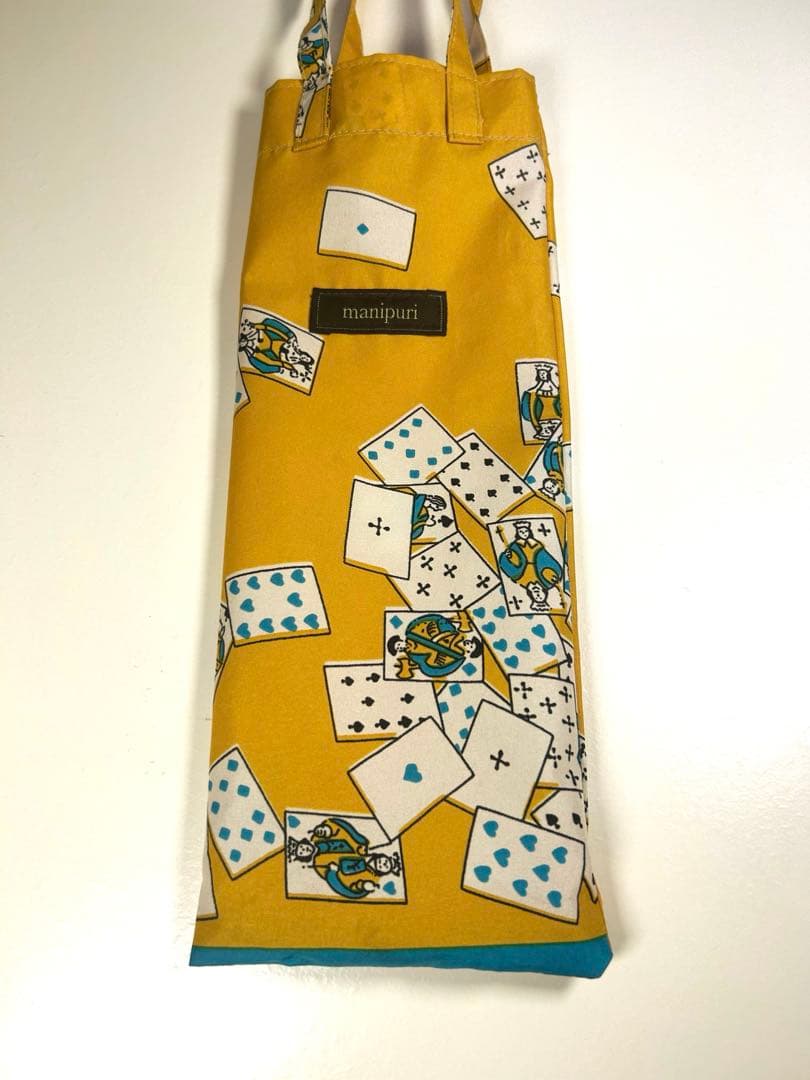 manipuri マニプリ 晴雨兼用 折り畳み傘 イエロー トランプ