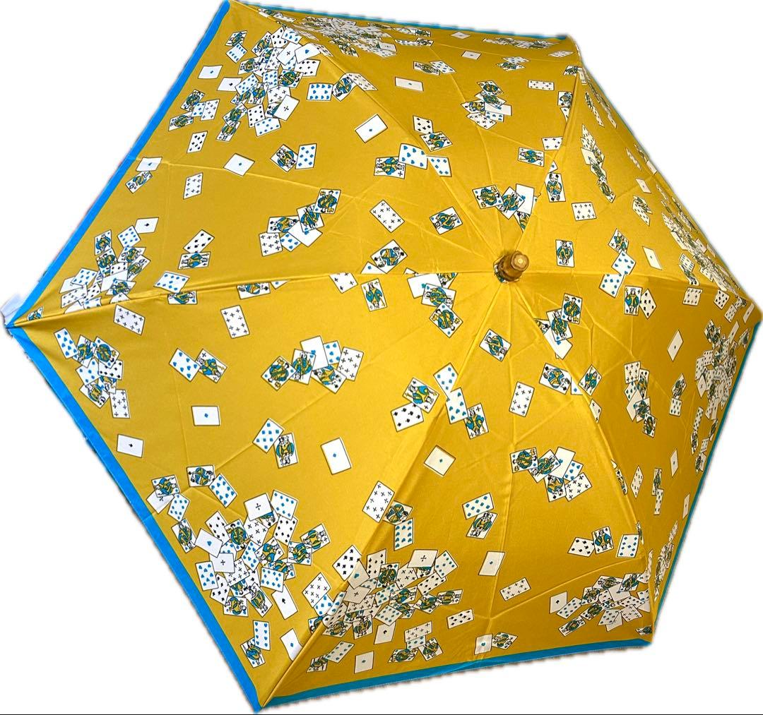 manipuri マニプリ 晴雨兼用 折り畳み傘 イエロー トランプ