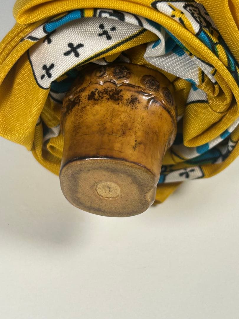 manipuri マニプリ 晴雨兼用 折り畳み傘 イエロー トランプ