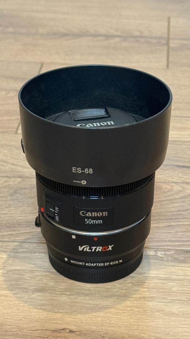 Canon EF 50mm f/1.18 STM + クロップマウントアダプター