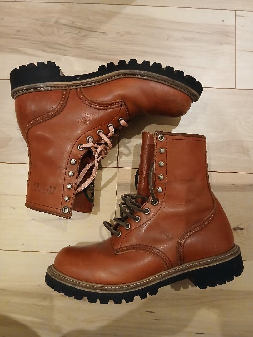 RED WING US7.5 25.5cm ロガーブーツ　ビブラム　半円犬タグ