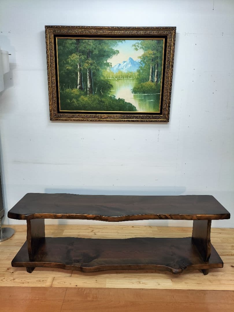 松の木　耳付き一枚板　テーブル　テレビ台