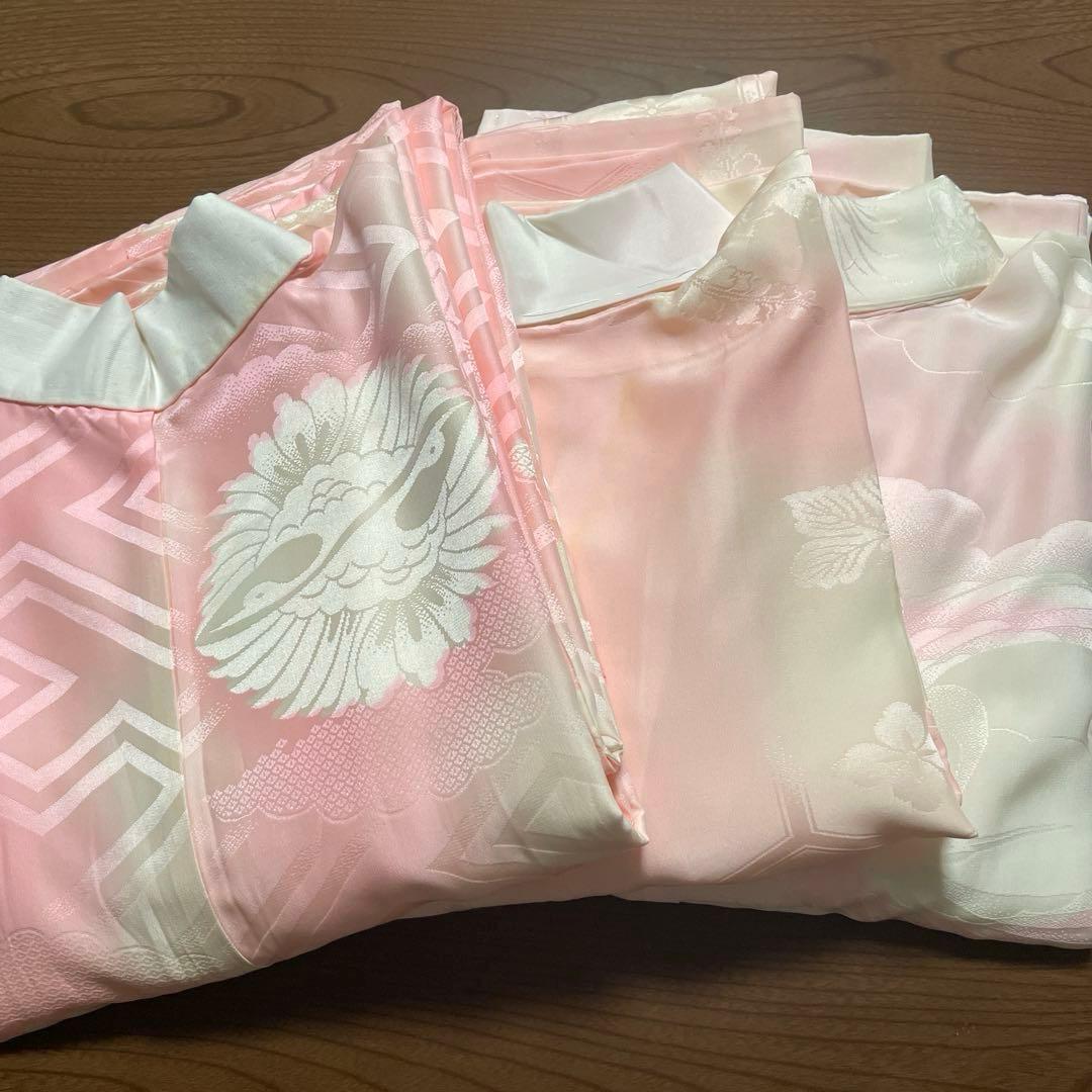 【専用出品】振袖用長襦袢まとめ売り、ピンク振袖単品　おまとめ専用出品です。