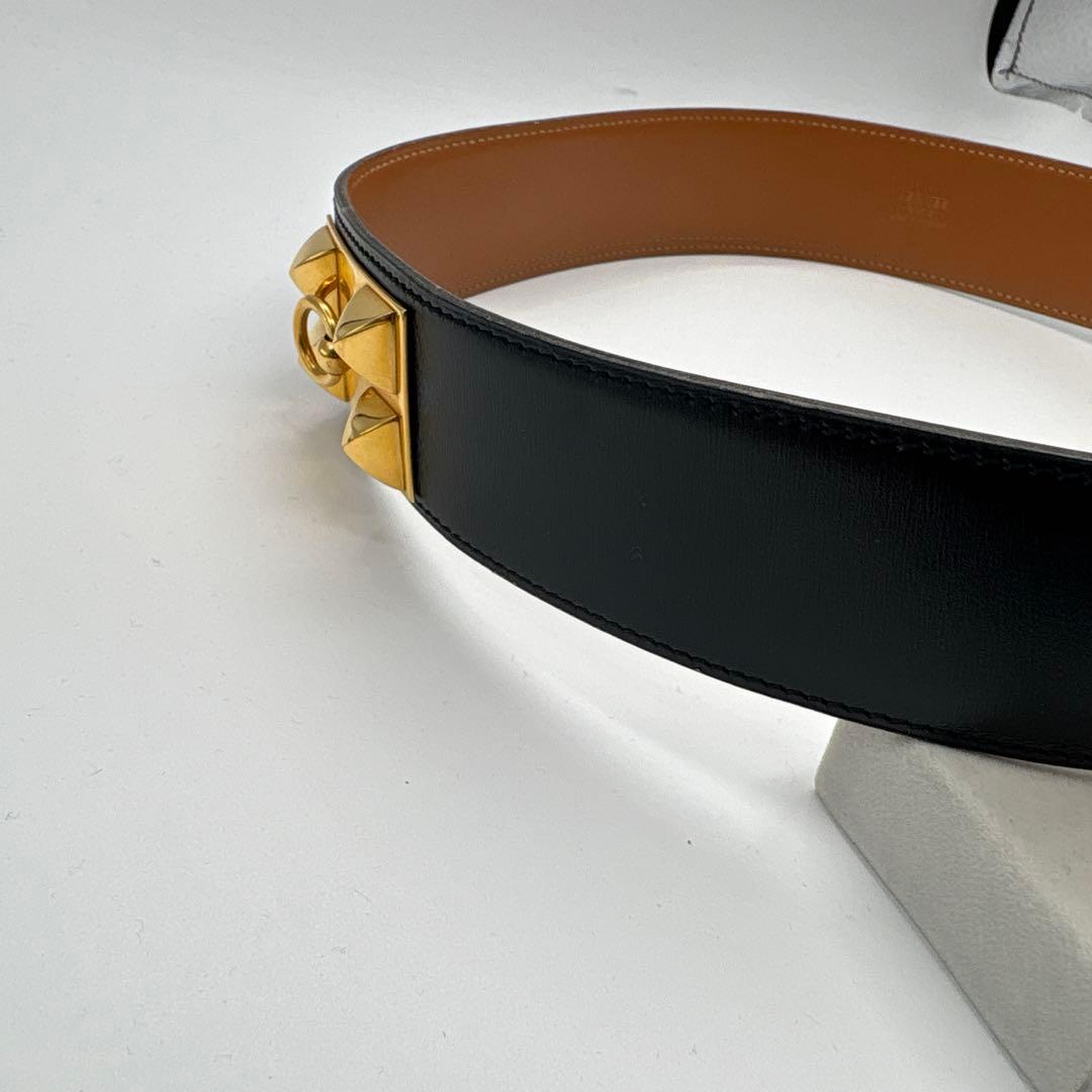 エルメスレザー、茶色、ベルト、正規品　全長　74cm