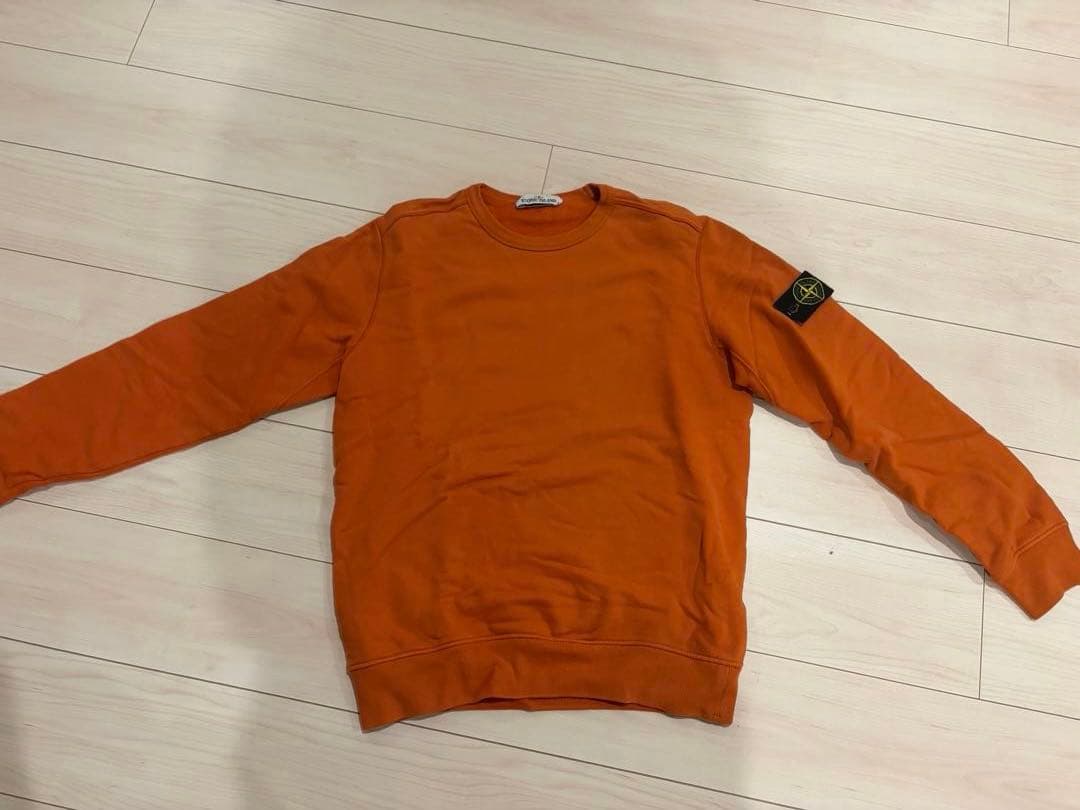 STONE  オレンジ クルーネック トレーナー