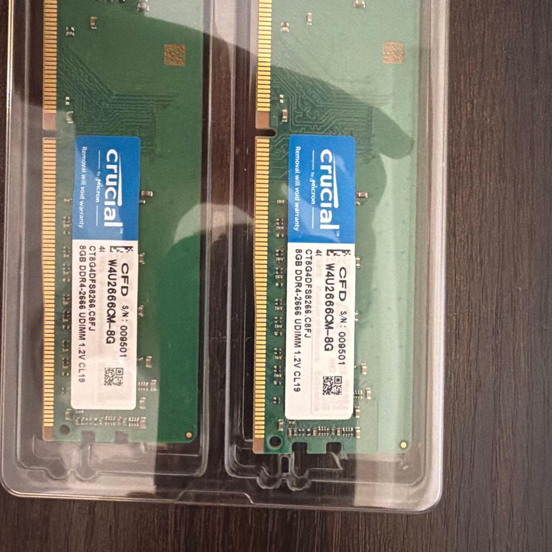 crucial DDR4 8GB メモリ 2666MHz 2枚セット