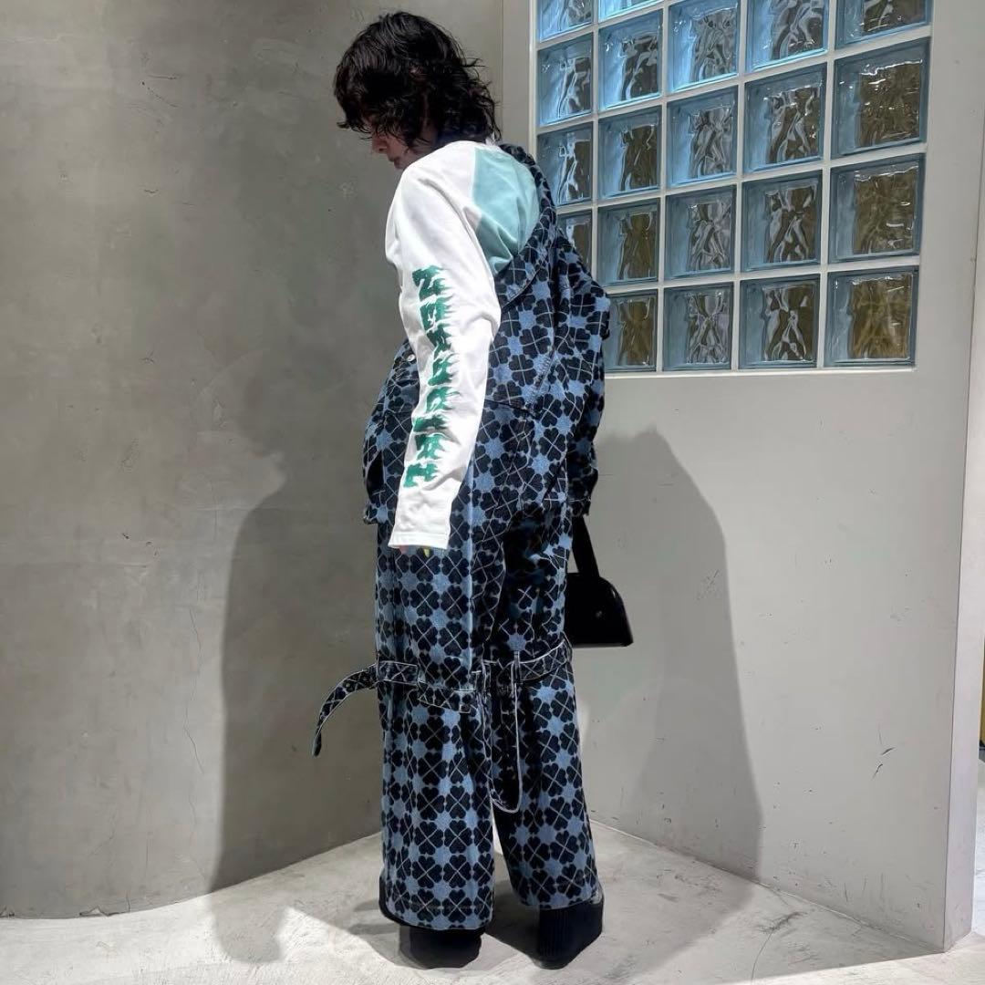 新品タグ付き❤️PAMEO POSE クローバー柄　パンツ　デニムMサイズy2k