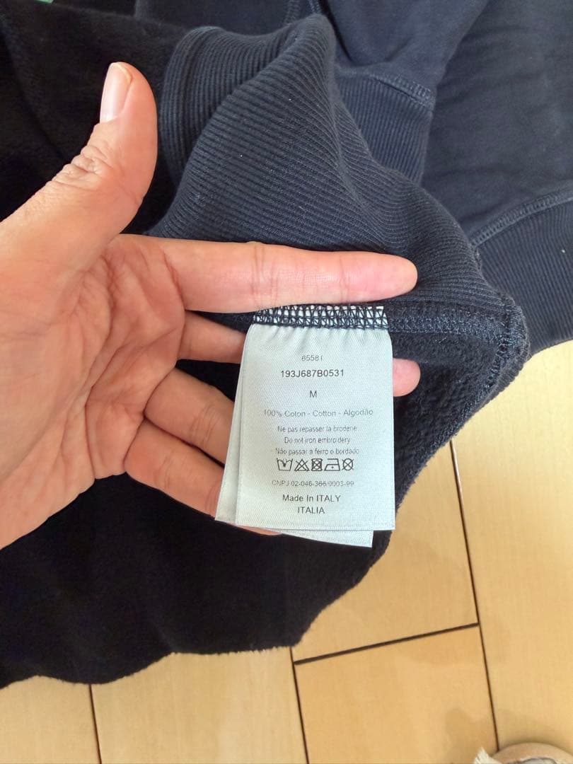 Dior ブラック スウェット　裏起毛　正規品