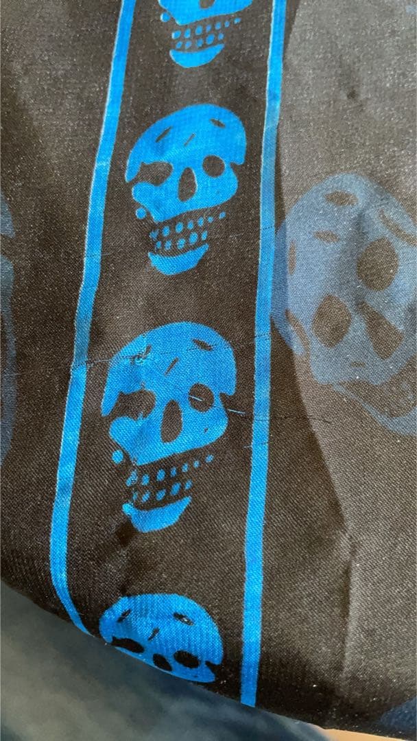 ALEXANDER MCQUEEN アレキサンダーマックィーン　スカーフ　青黒