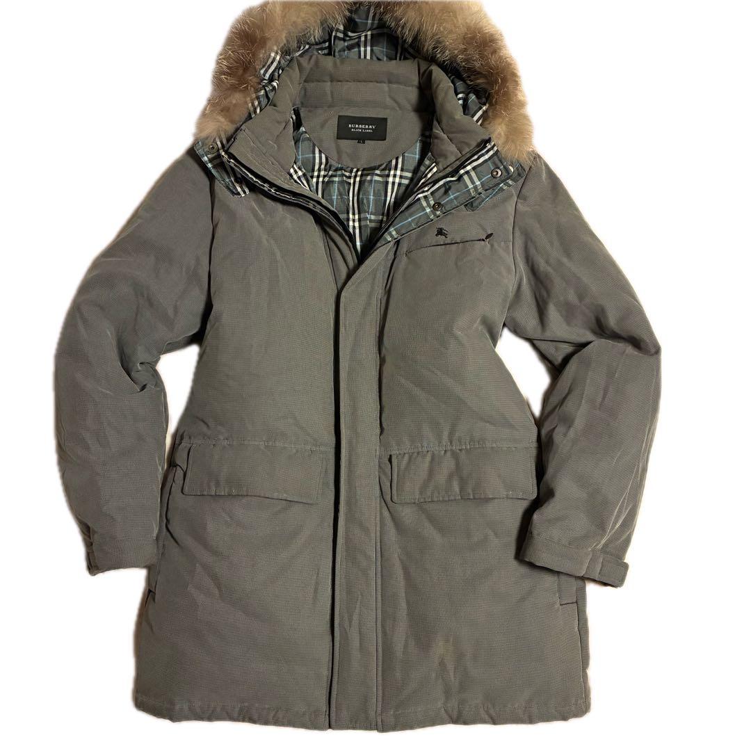 Lサイズ BURBERRY BLACK LABEラクーンダウンジャケット