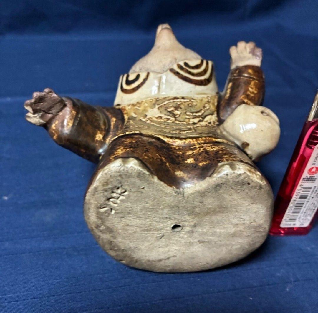 U*O様 レア　道八和尚狸　仁阿弥道八　　京焼　H 12㎝W 12㎝重38g和尚