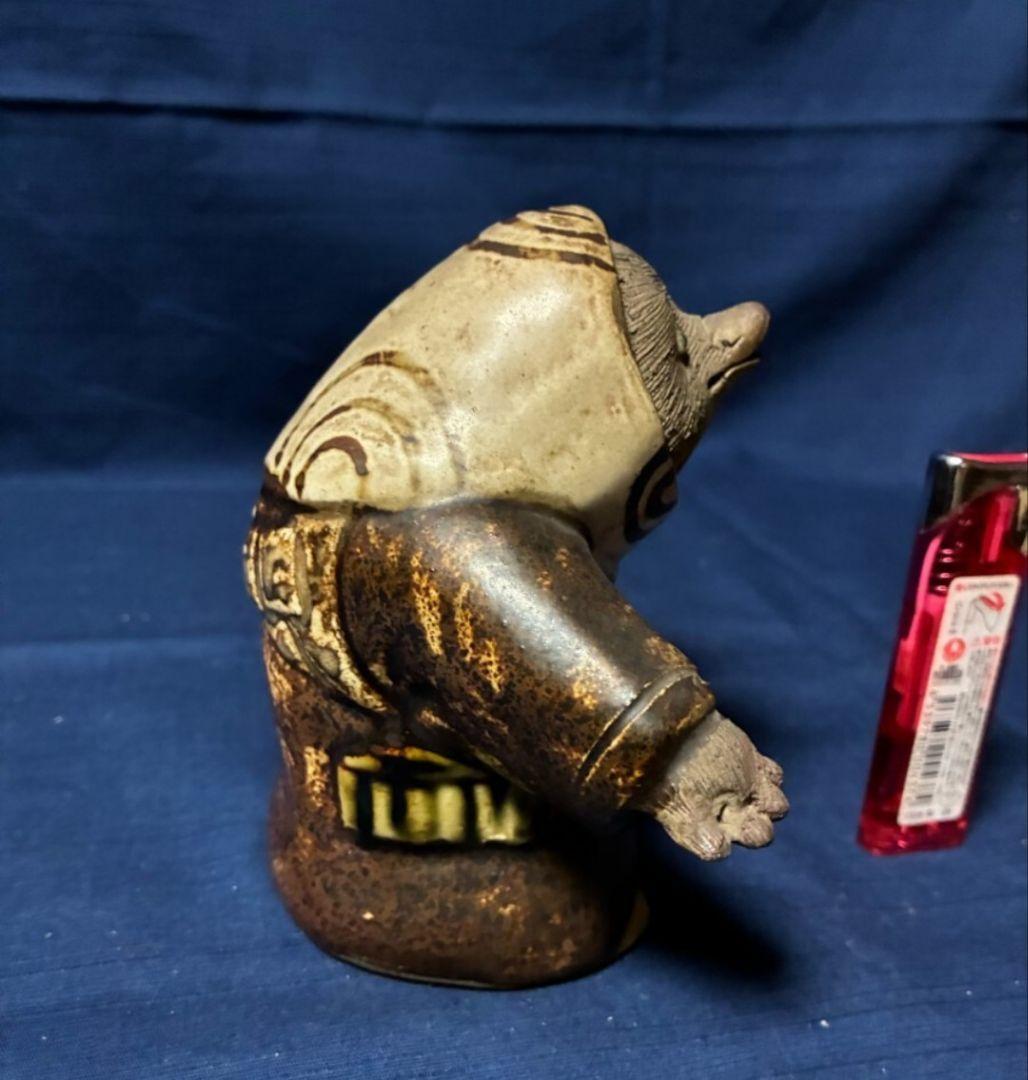 U*O様 レア　道八和尚狸　仁阿弥道八　　京焼　H 12㎝W 12㎝重38g和尚