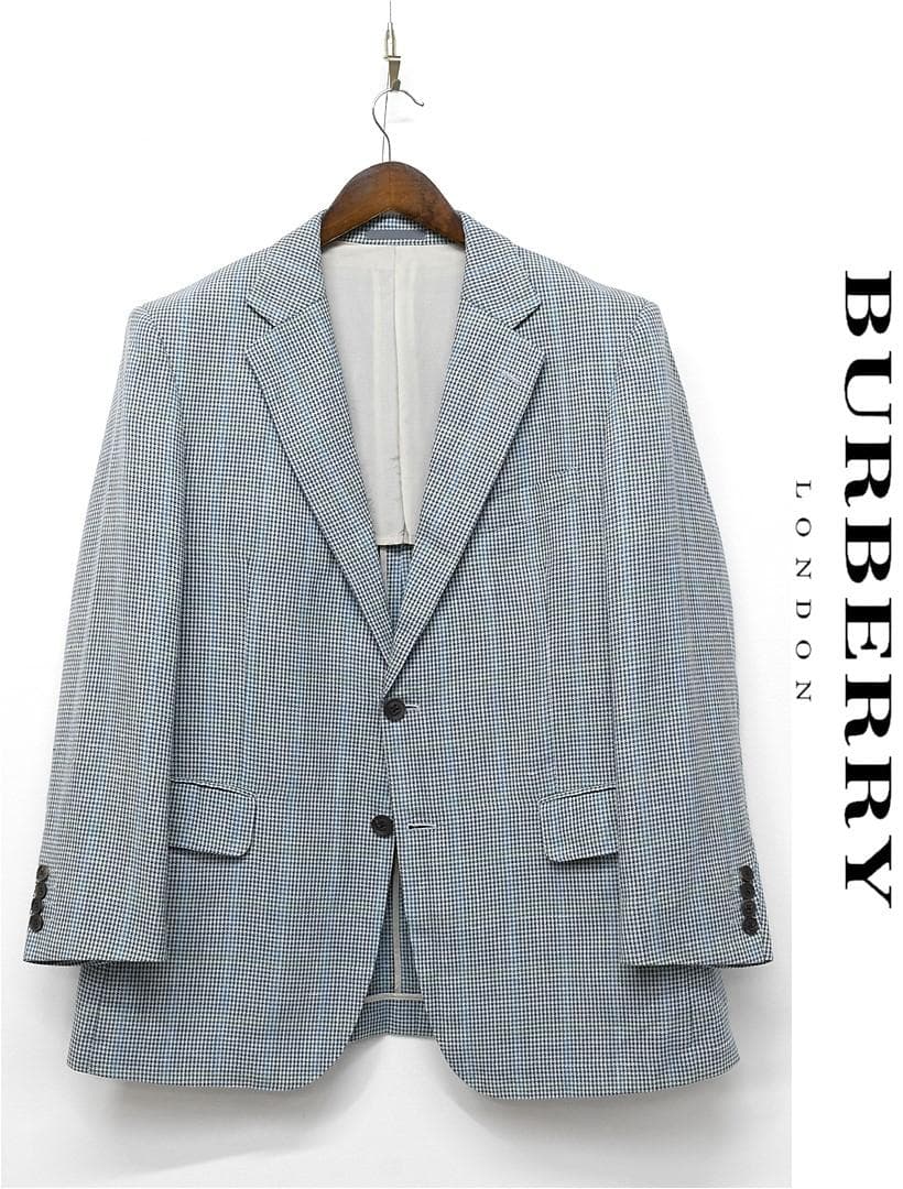 O353/BURBERRY LONDON ツイードジャケット リネン混 シルク混
