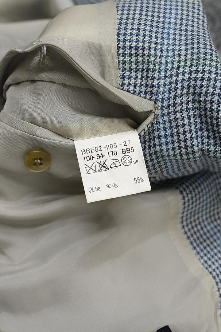 O353/BURBERRY LONDON ツイードジャケット リネン混 シルク混