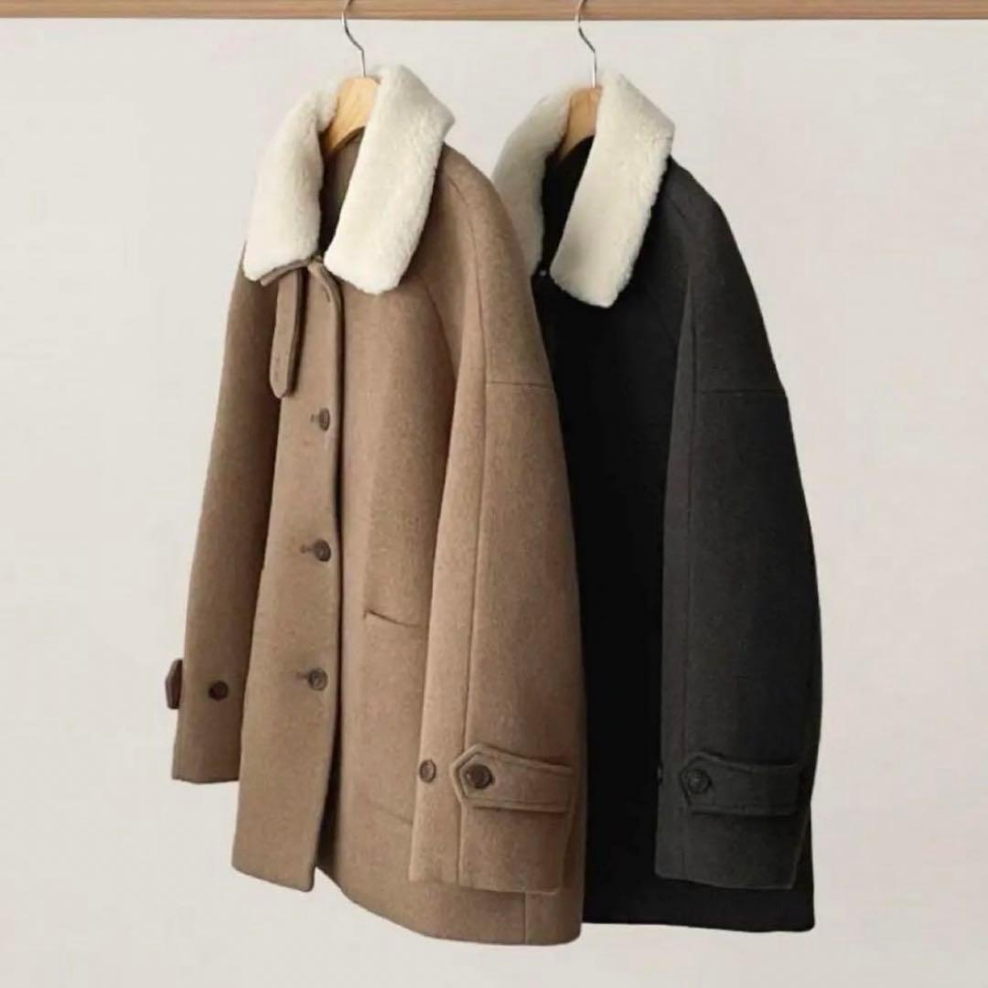 【美品】 ounce base fur collar coat オンス 韓国