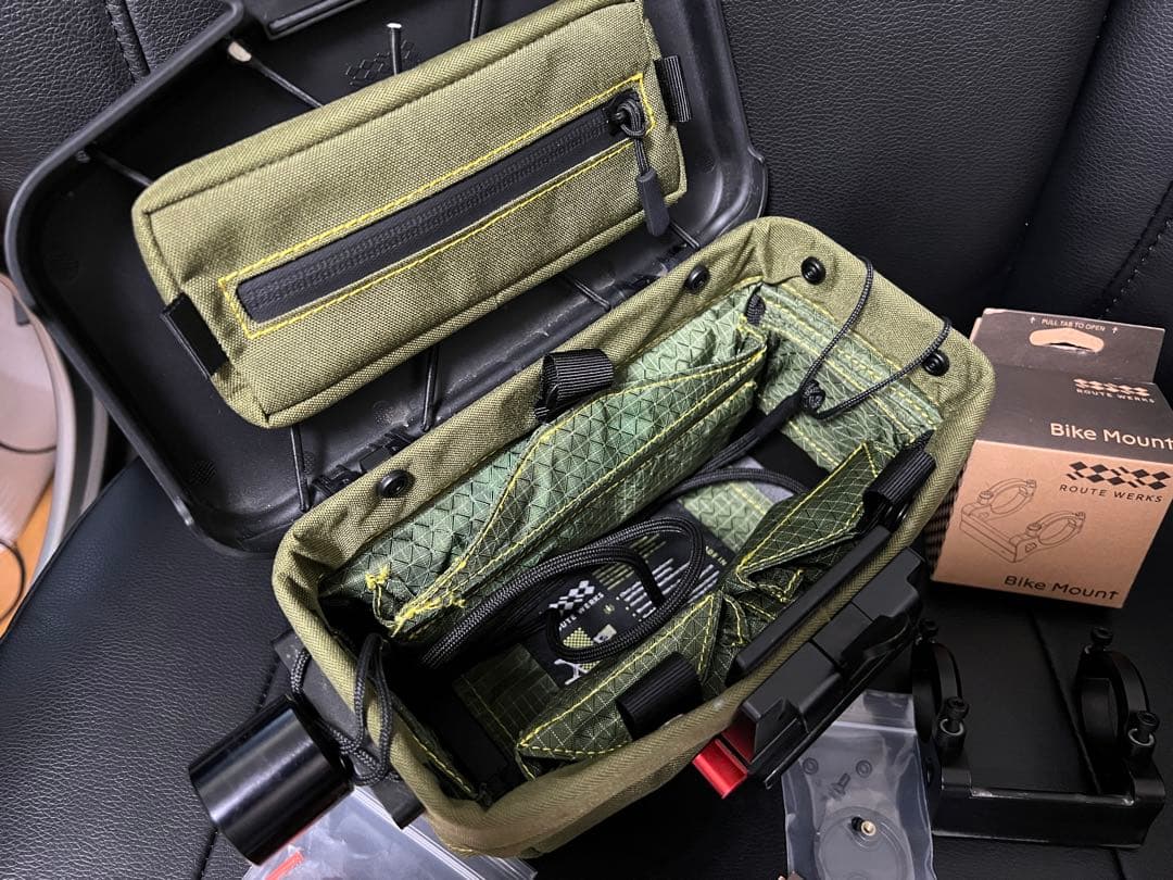 【ROUTEWERKS】ルートワークス　ハンドルバーバッグ　オリーブ31.8