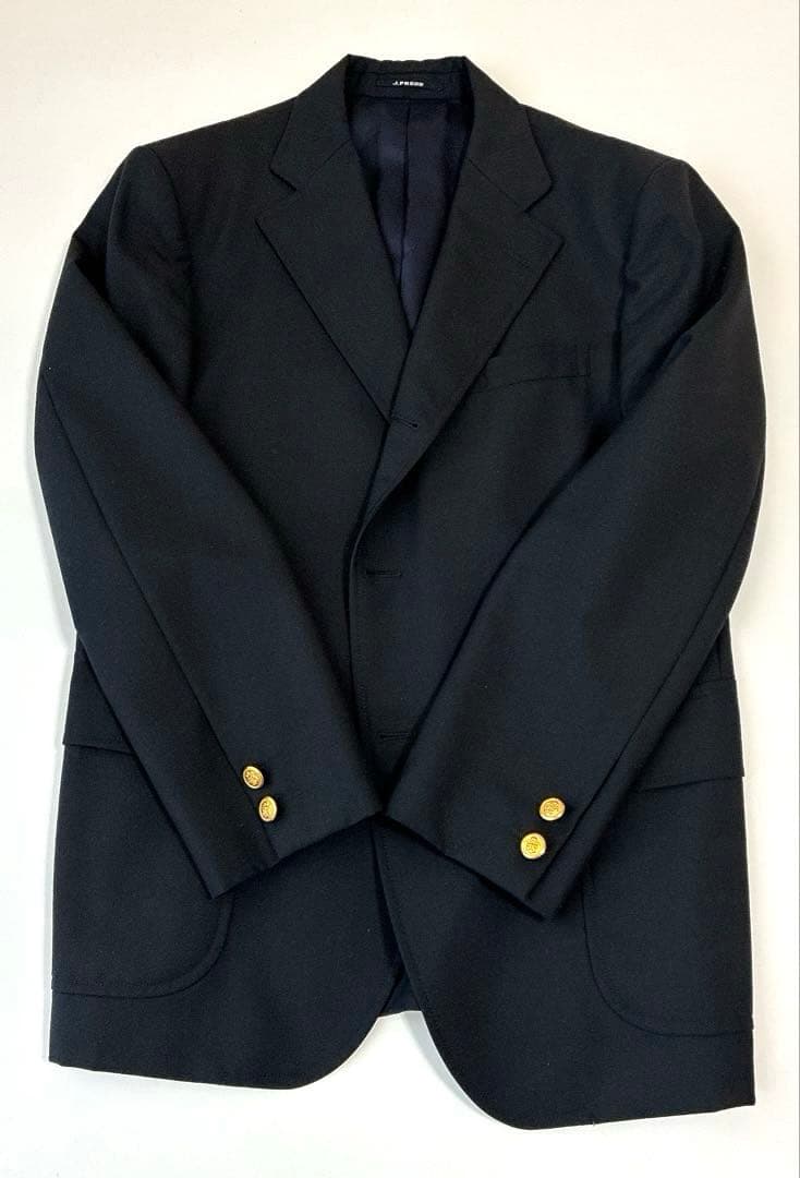 【定番】紺ブレ J.PRESS 背抜き シングル 金ボタン AB4 ペピンメリノ