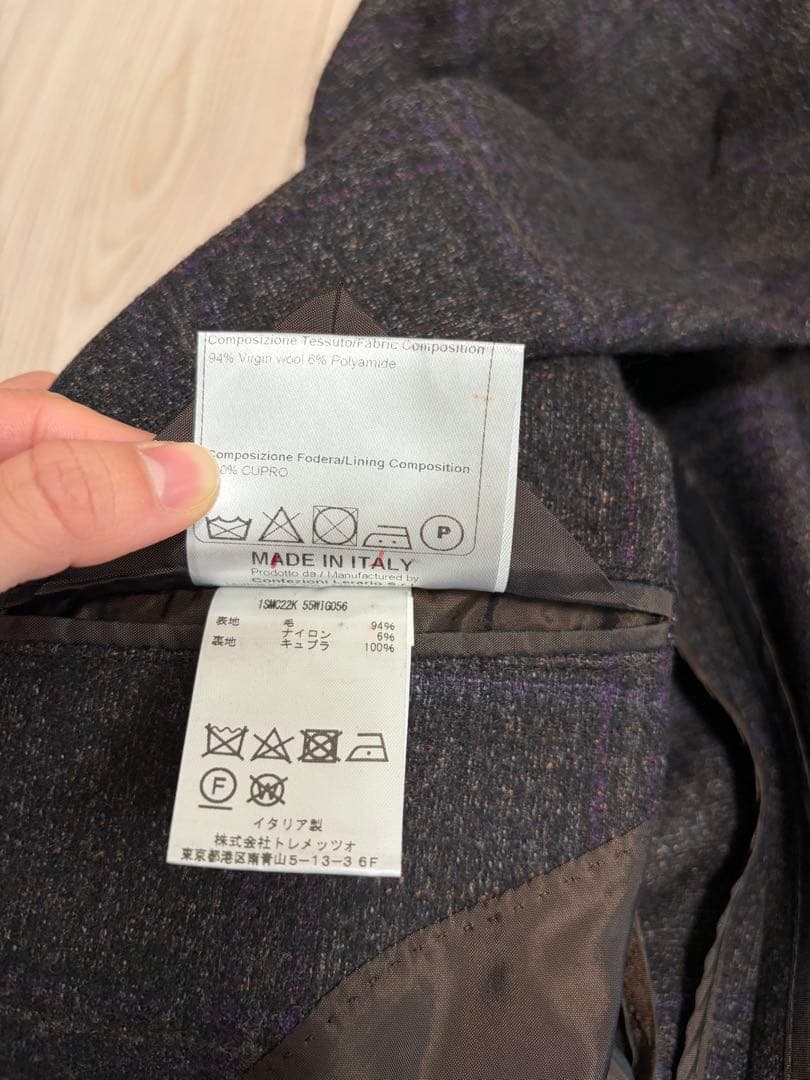 【タリアトーレ】メンズジャケットチェック柄 48/R