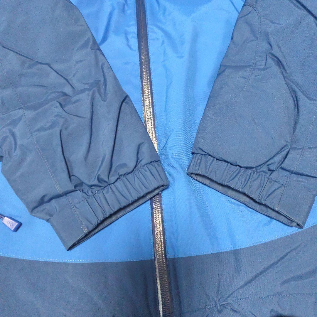 子供用 フード付きスキーウェア 青