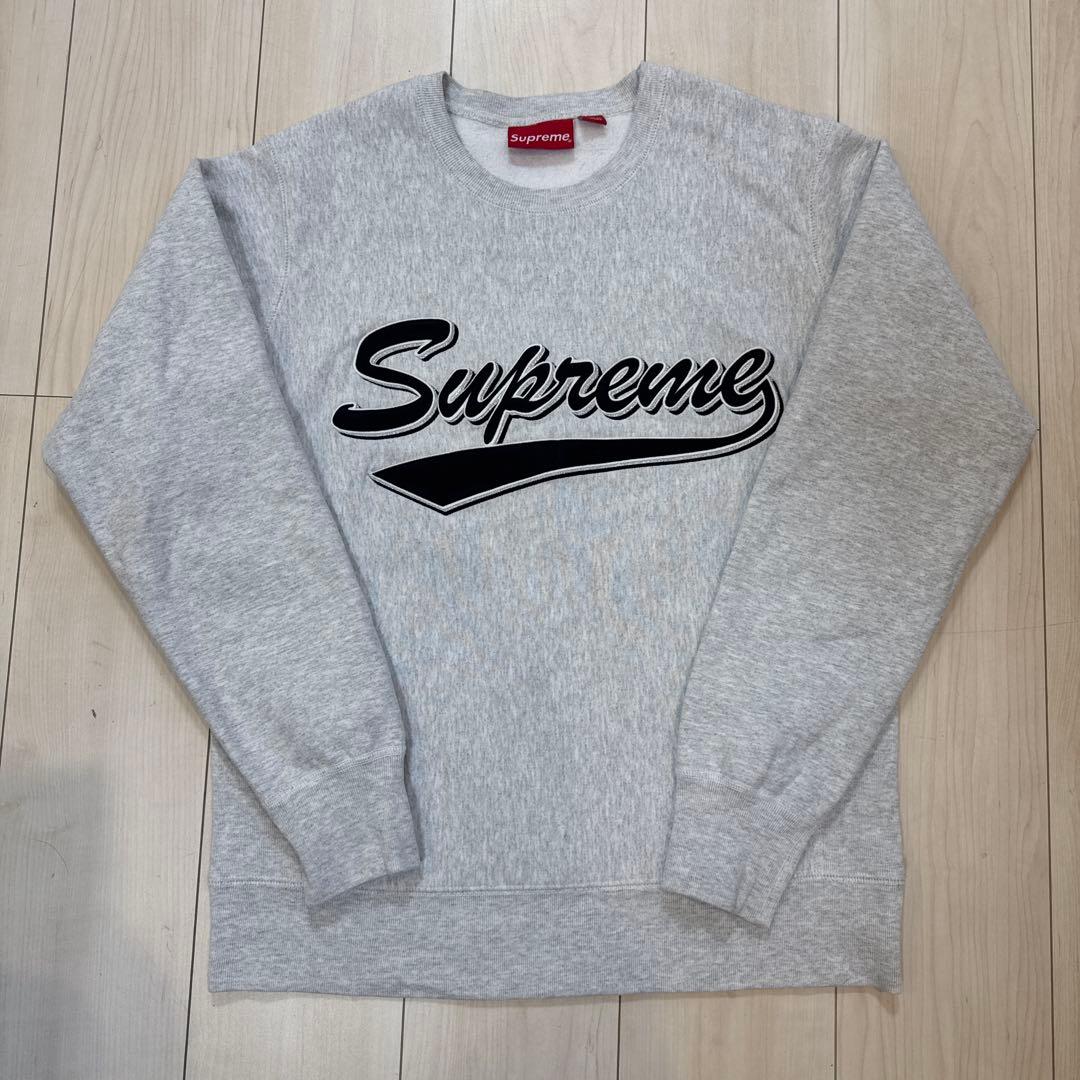Supreme ロゴスウェットトレーナー グレー Sサイズ