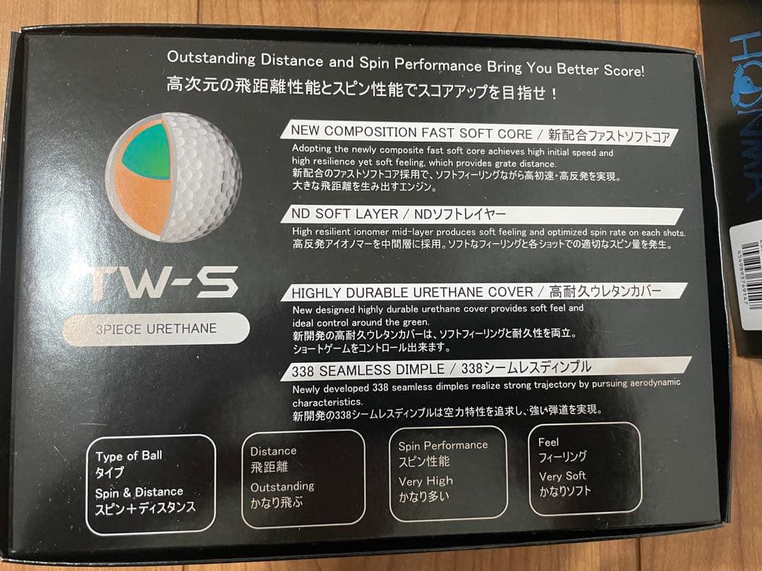 新品ゴルフボール★HONMA TW-S★6箱+おまけ3すりーブ
