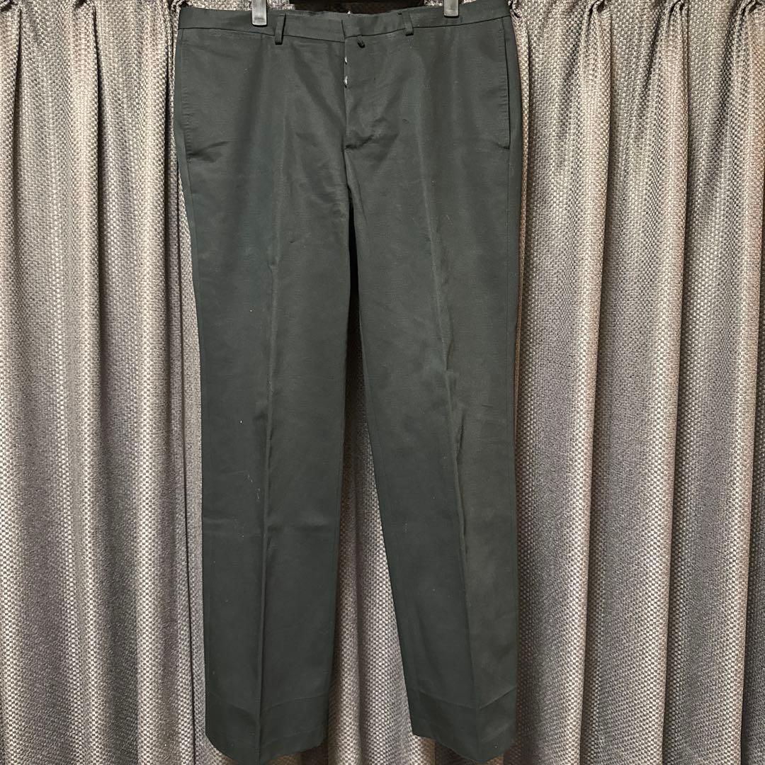 ジルサンダー　コットントラウザー　ワイドパンツ　黒　52 XL