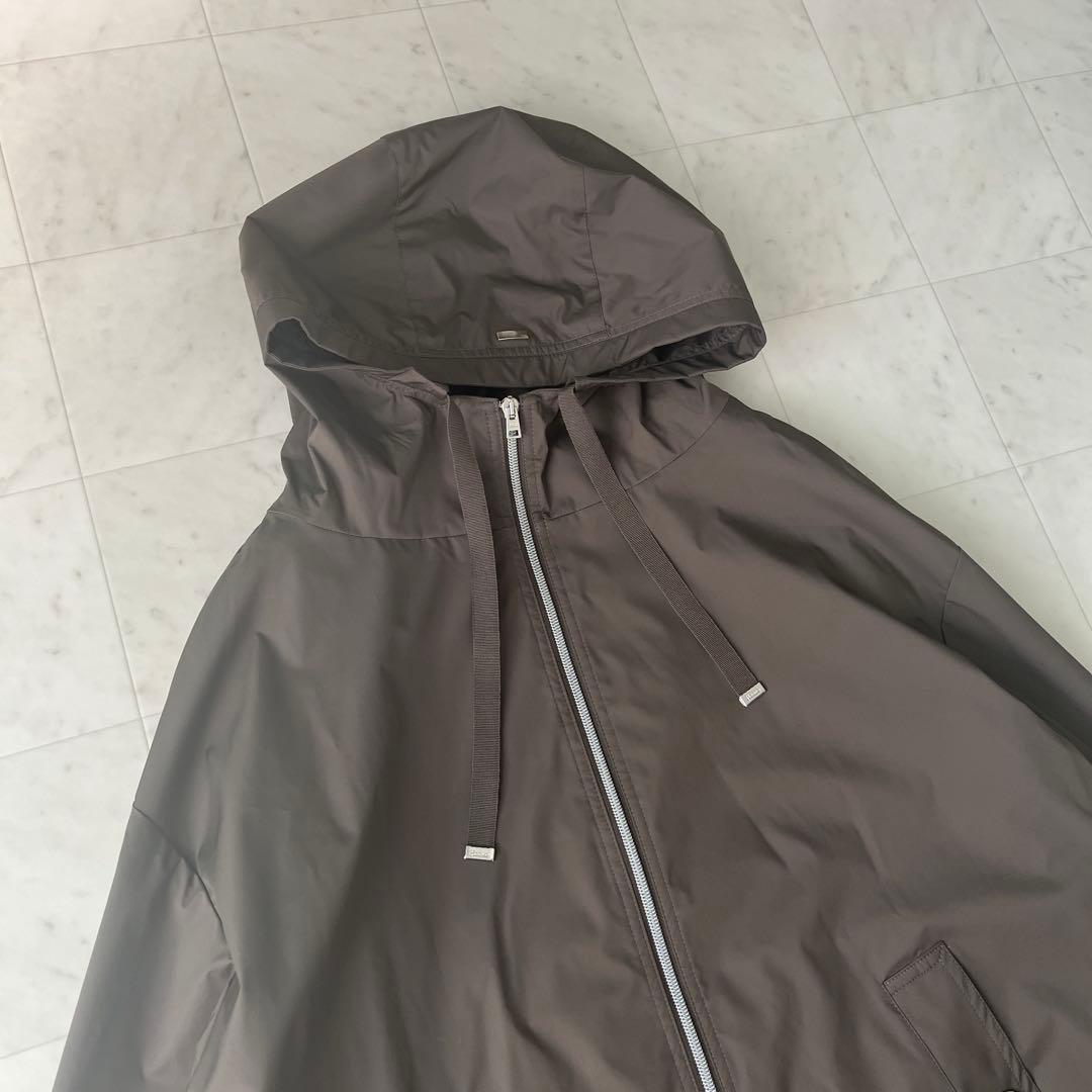 未使用美品♡ヘルノ ナイロンコート モッズコート ロング フード カーキ 46