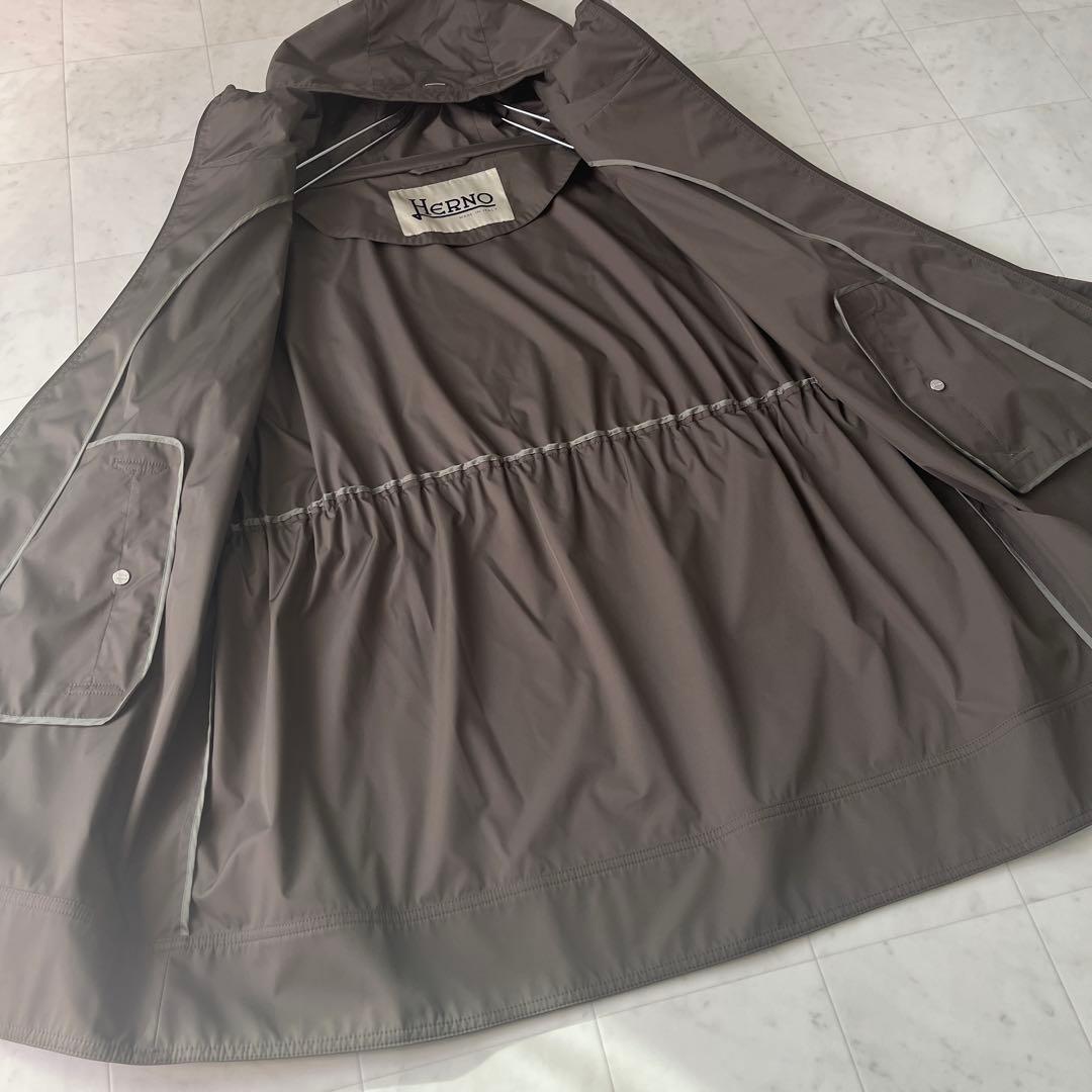 未使用美品♡ヘルノ ナイロンコート モッズコート ロング フード カーキ 46