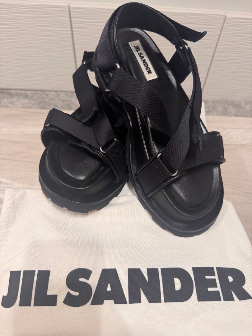 JIL SANDER プラットフォームレザーサンダル