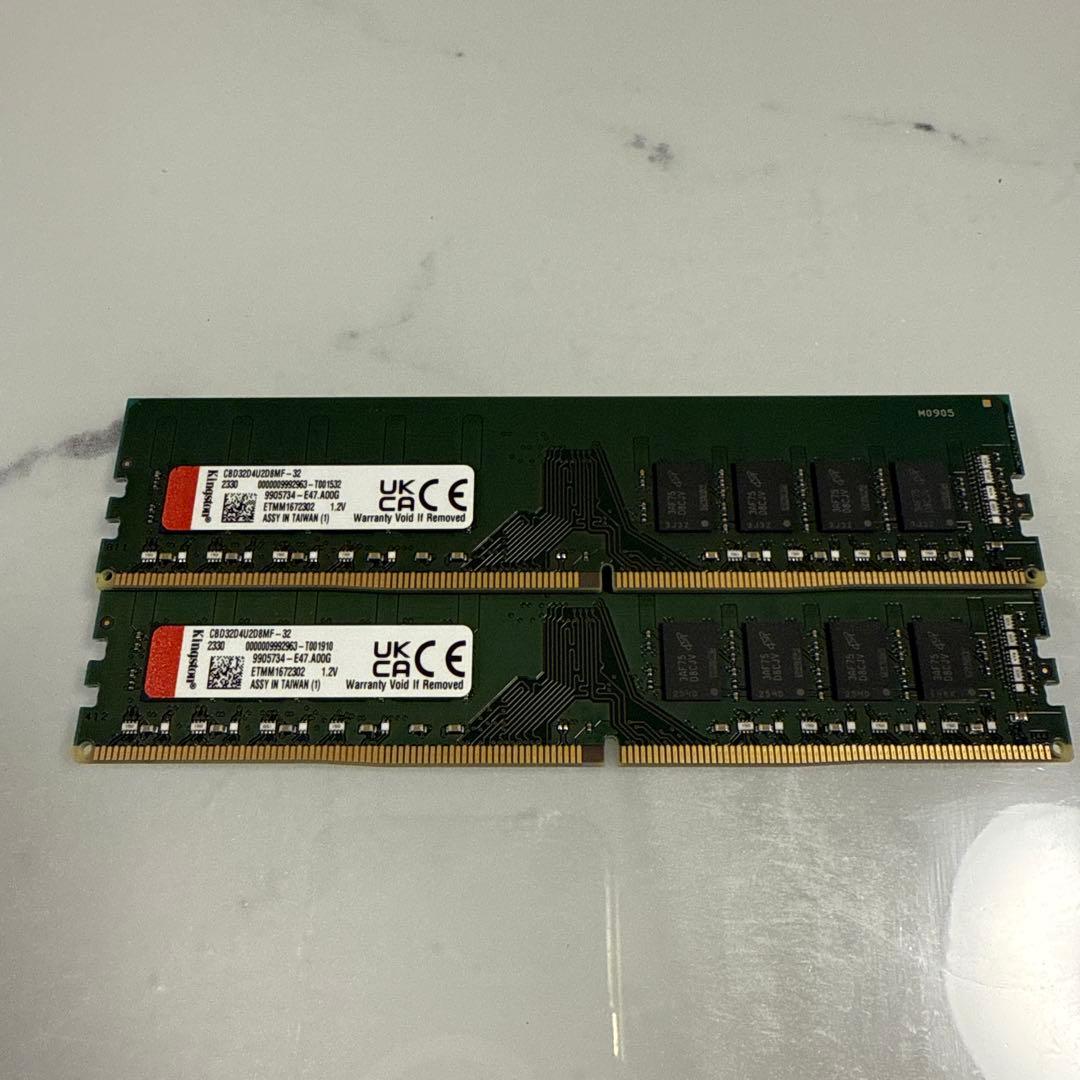 Kingston DDR4 メモリ 32gb x 2枚 64GBセット