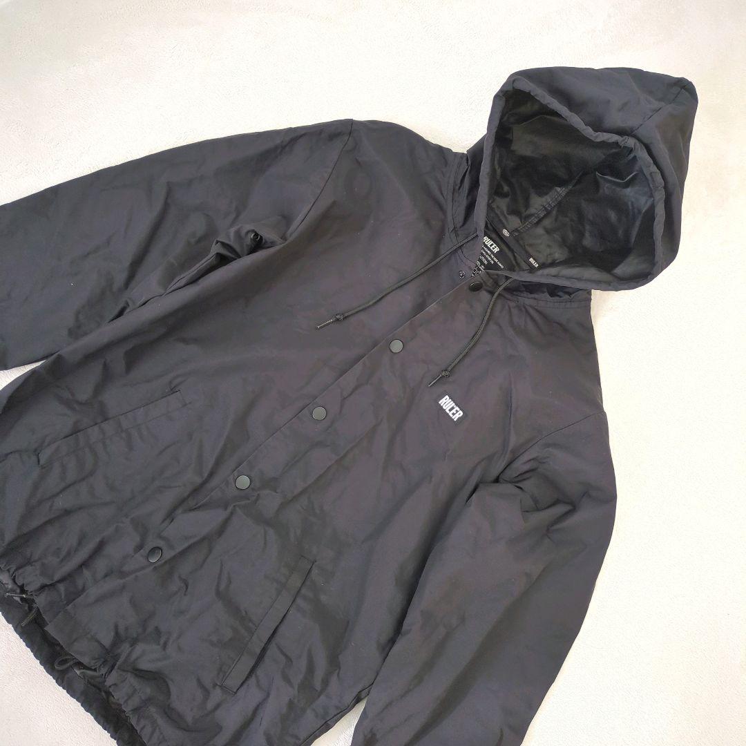 良品 RULER コーチジャケット フーディー バックプリント