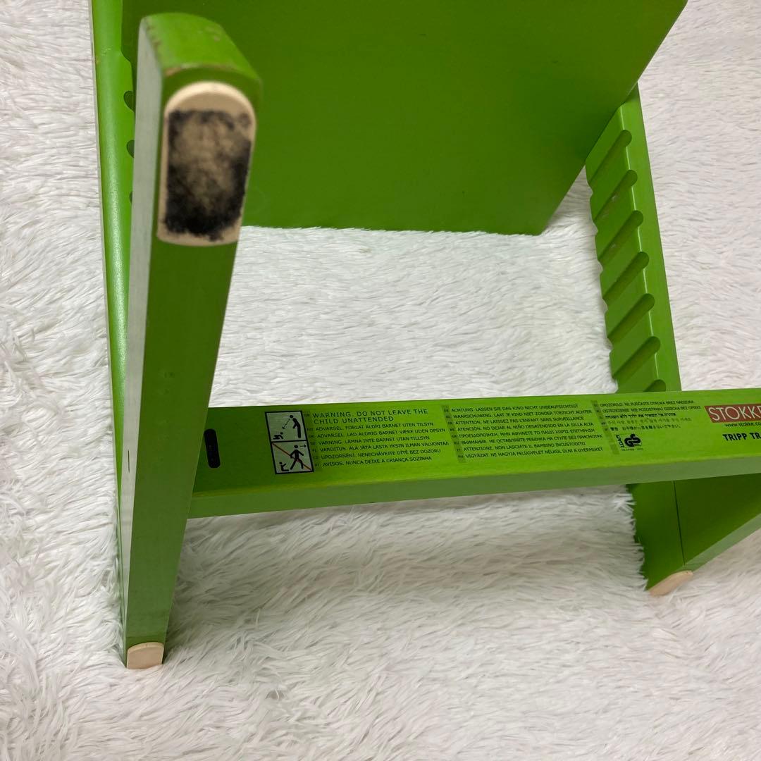 ストッケ　ベビーチェア　トリップトラップ　グリーン　シリアル4 ベビーセット付き