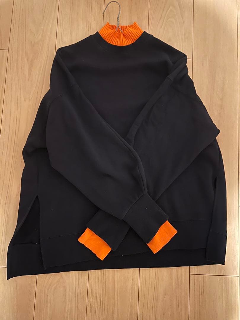 ナゴンスタンス layered-neck pullover スウェット セーター