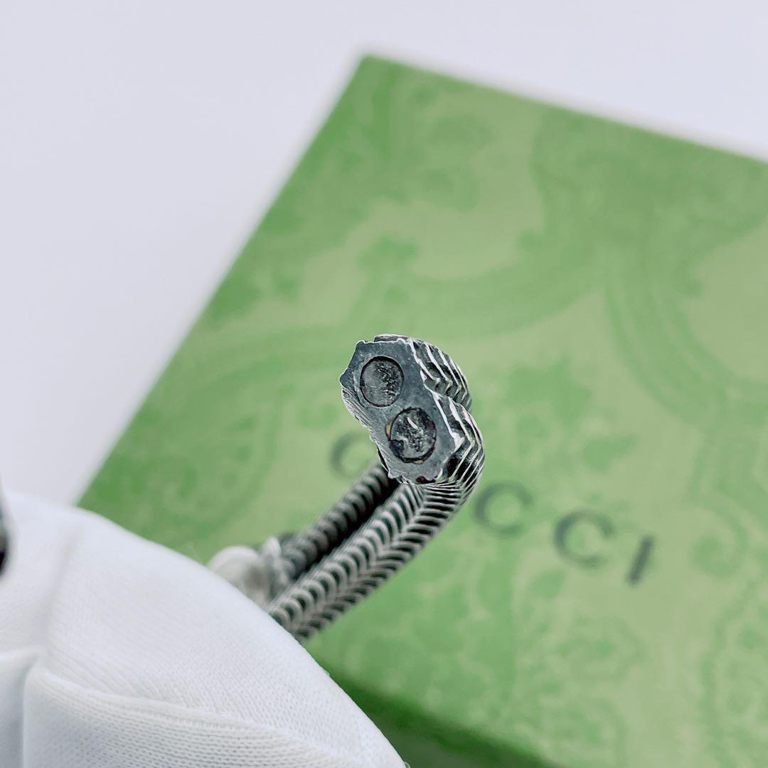 GUCCI バングル　スネーク　ヘビ　ブレスレット　シルバー925 17号