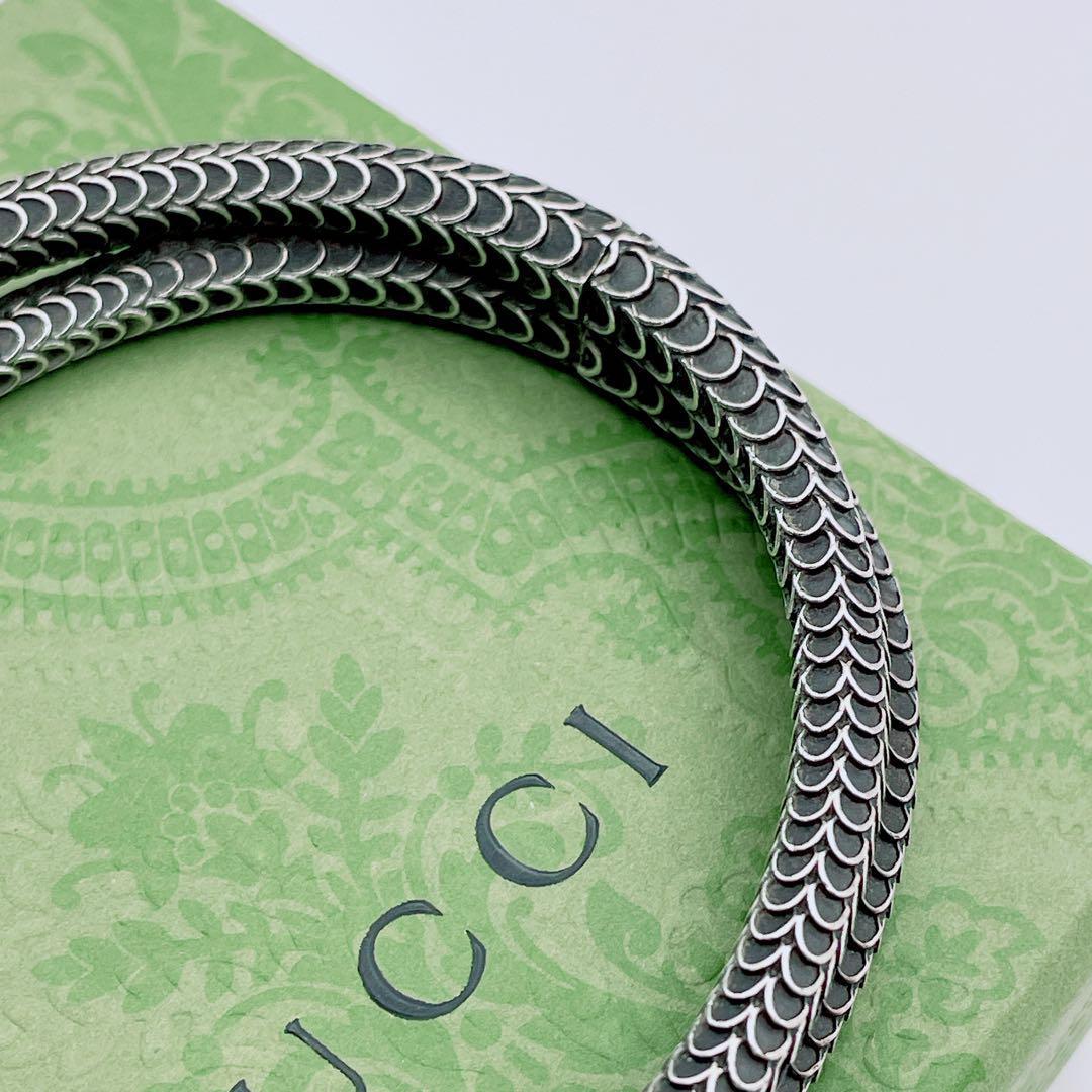 GUCCI バングル　スネーク　ヘビ　ブレスレット　シルバー925 17号