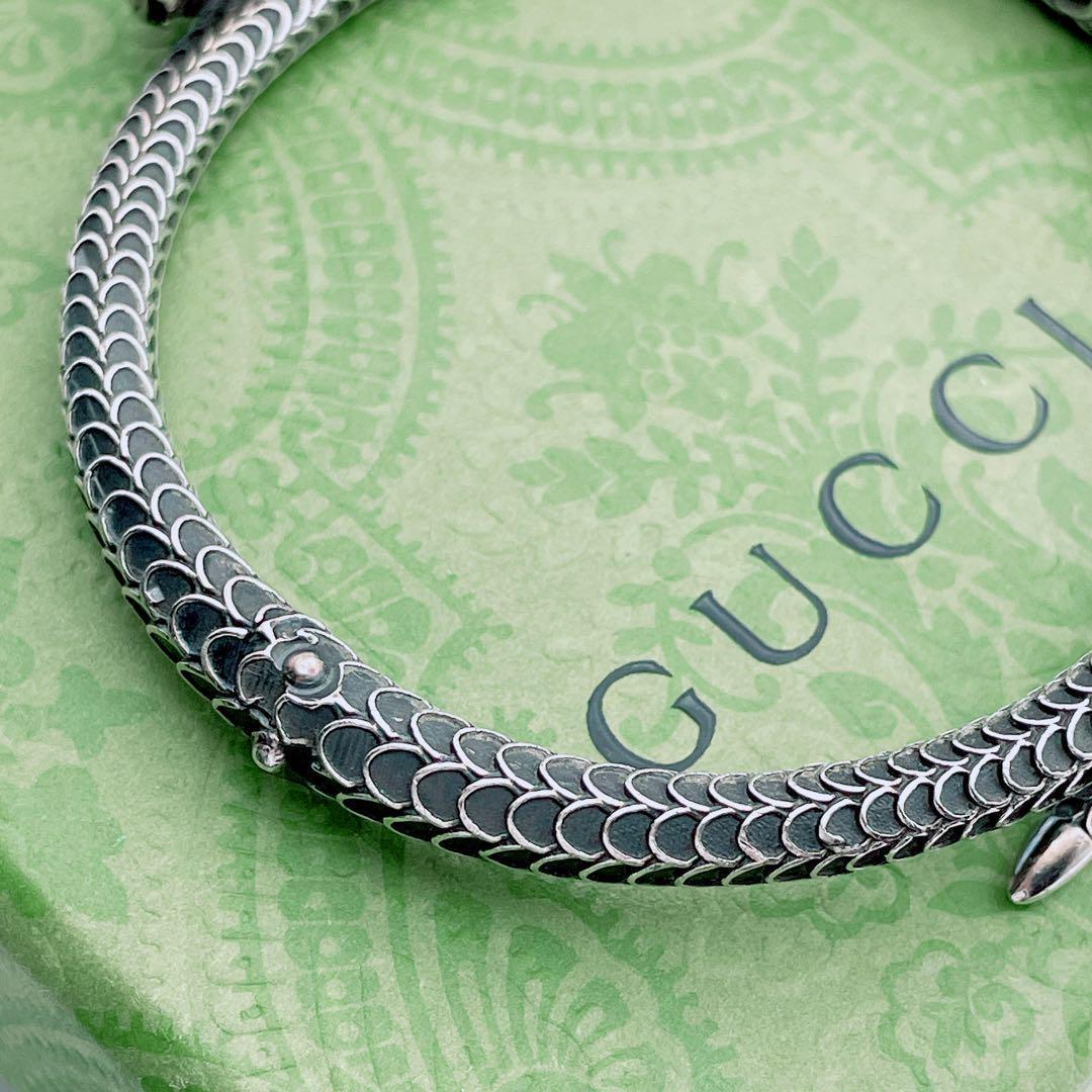 GUCCI バングル　スネーク　ヘビ　ブレスレット　シルバー925 17号