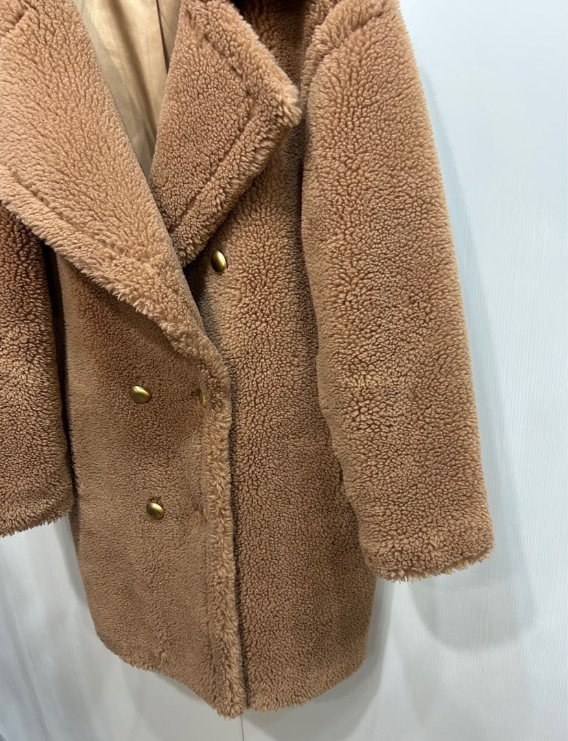allureville アルアバイル ウールMIXボアピーコート ブラウン美品♡