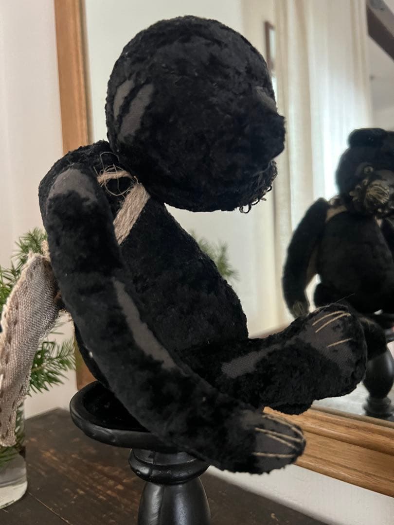 ビンテージ 黒いぬいぐるみ アンティーク人形