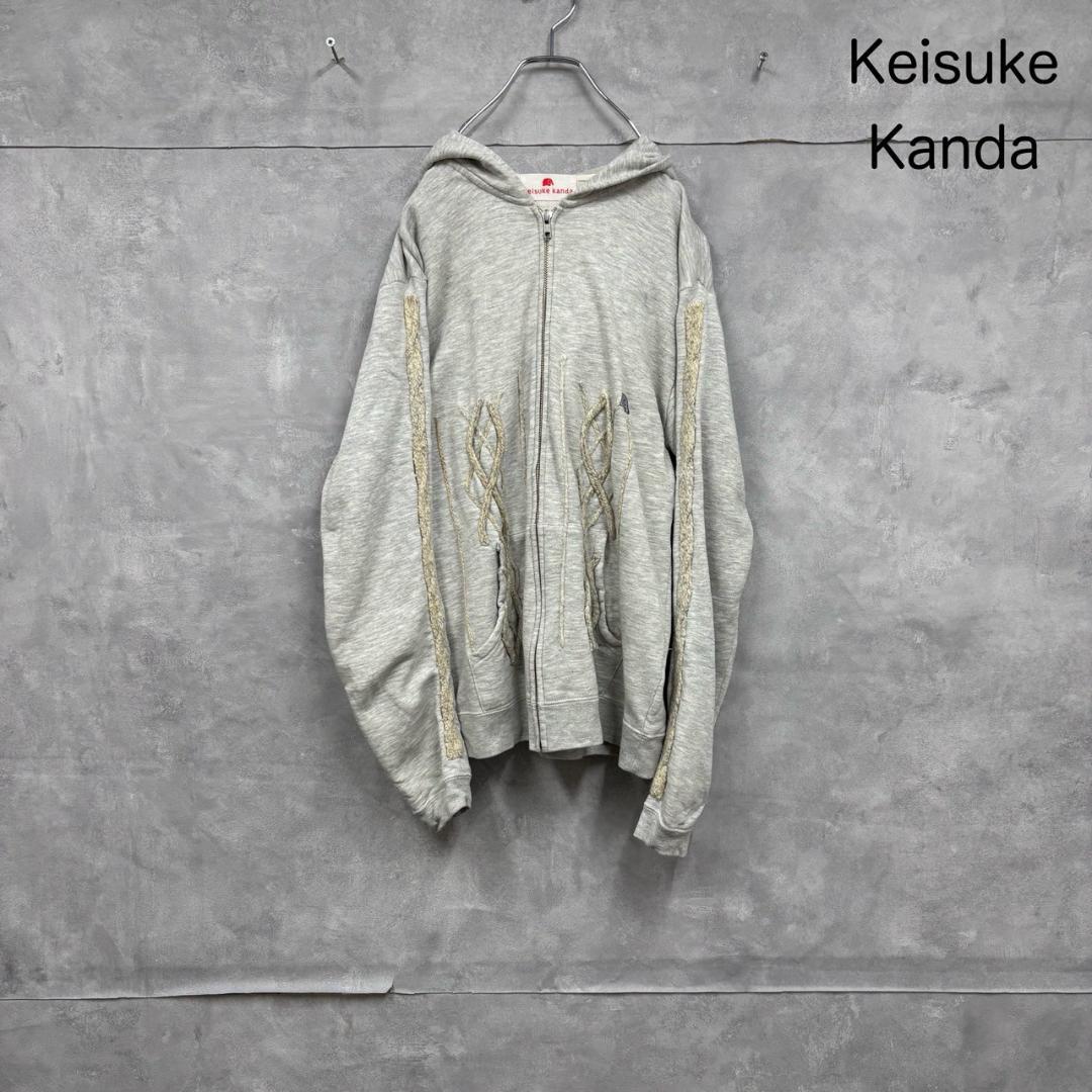 keisuke kanda ニット装飾 象ワンポイントパーカー　 N1163