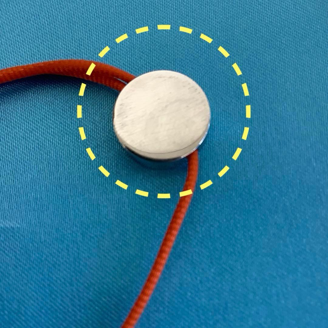 HERMES セリエ コードブレスレット バングル メタル ロゴ コットンコード