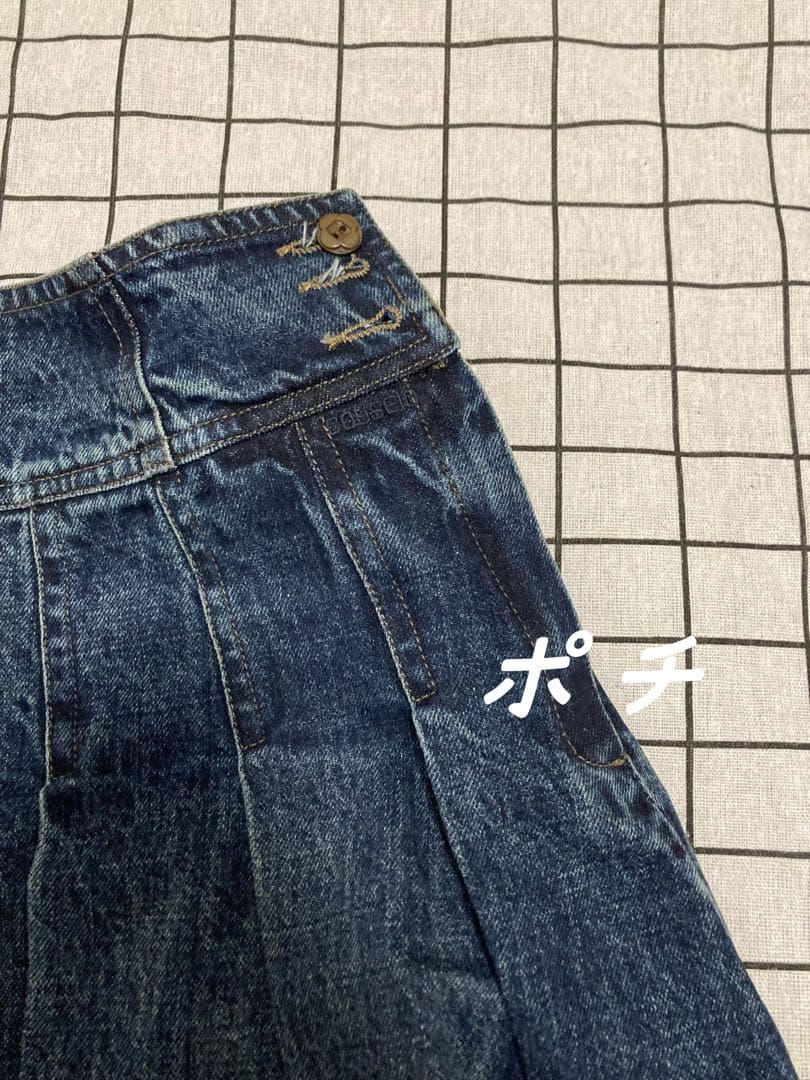 Coyseio デニム プリーツスカート フレア