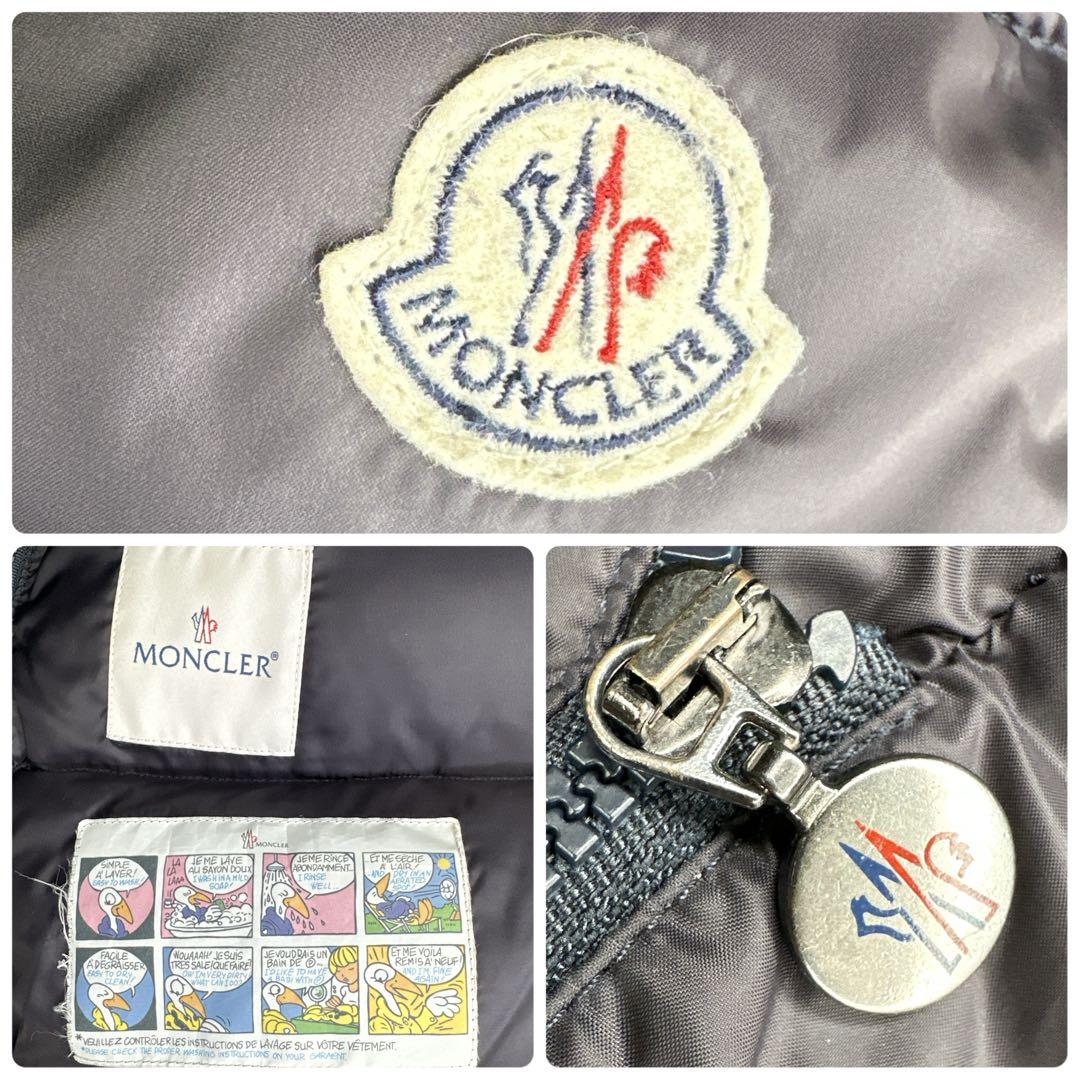 【美品】モンクレール おくるみ ダウン ベビー ネイビー 防寒