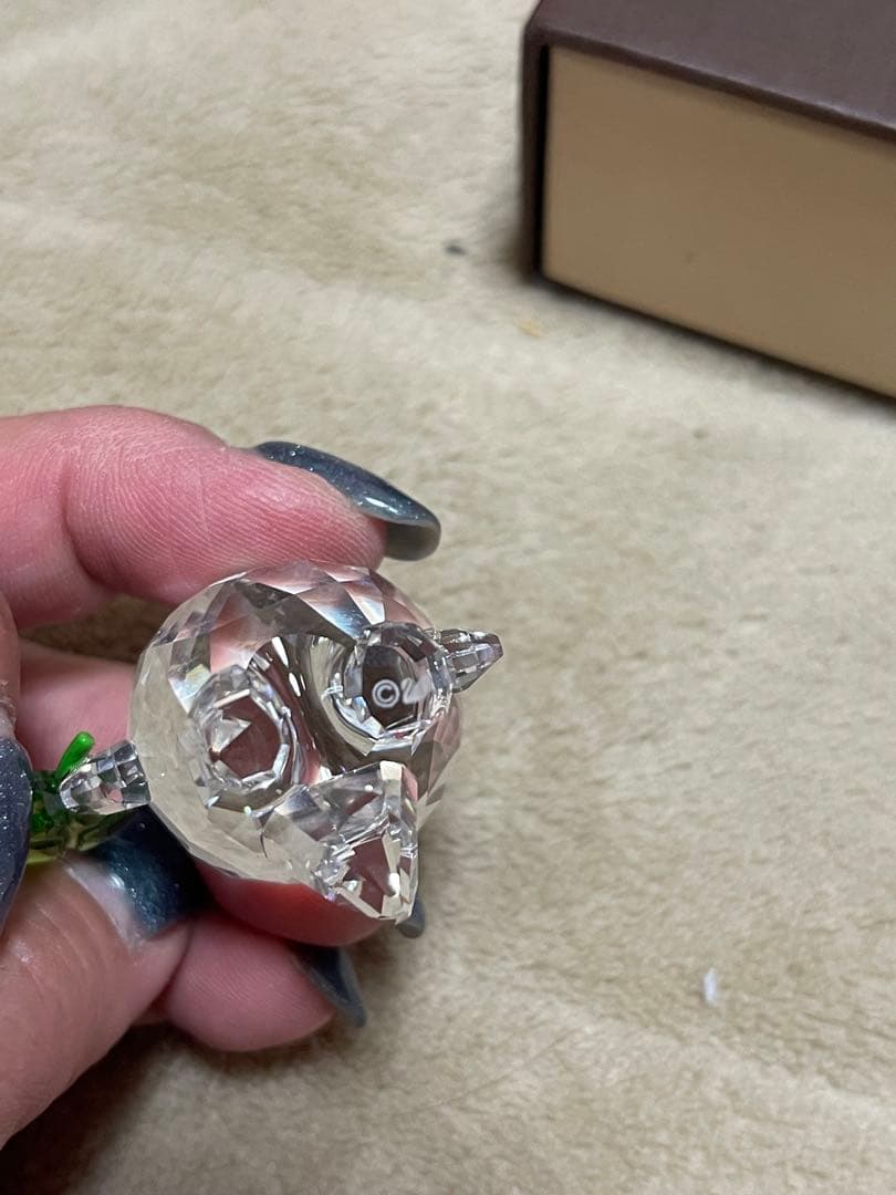 グレープジンジャー　SWAROVSKI フクロウ置物3点セット