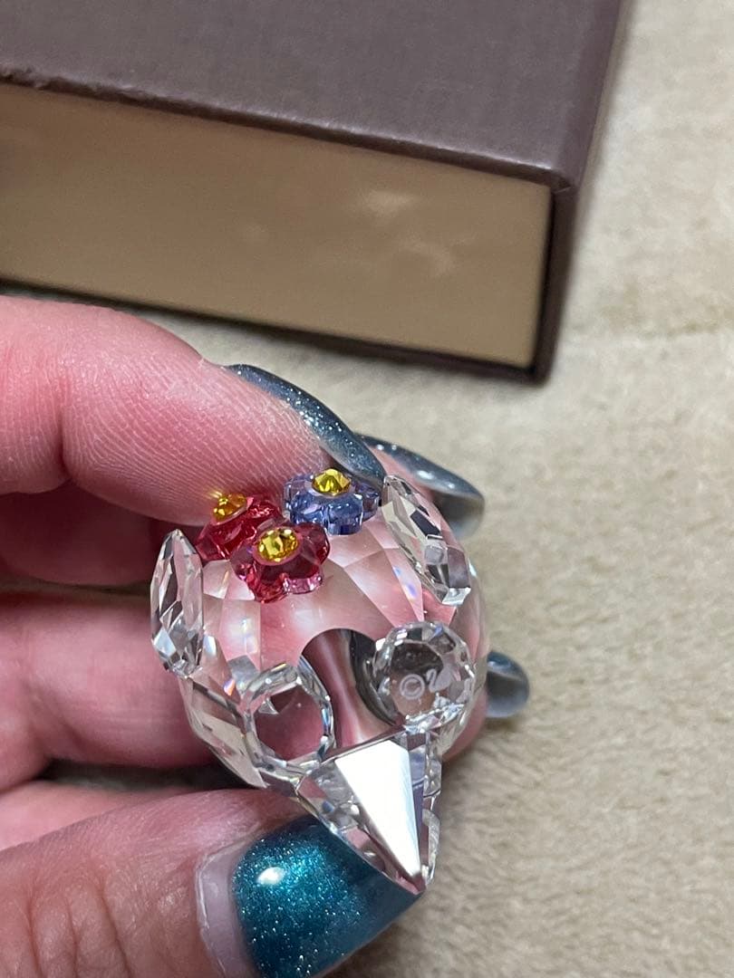 グレープジンジャー　SWAROVSKI フクロウ置物3点セット