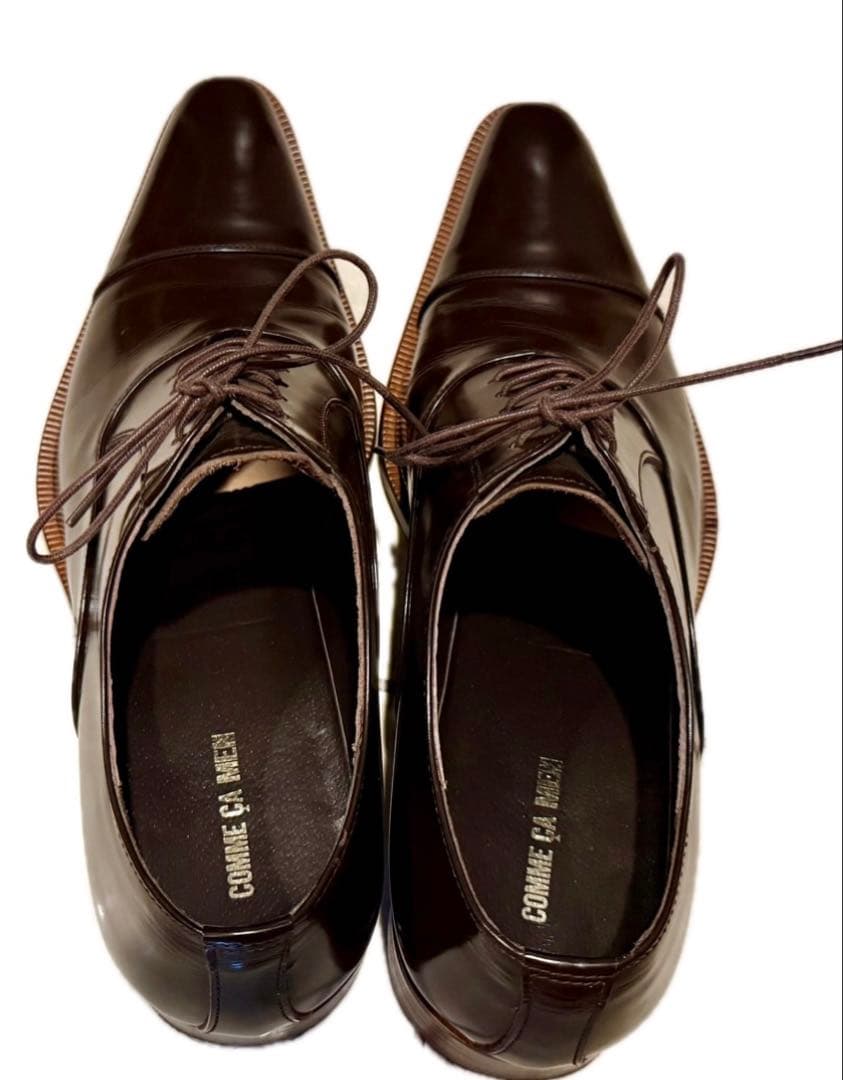 コムサメン ドレスシューズ レザー ダークブラウン26cm ビジネス メンズ革靴