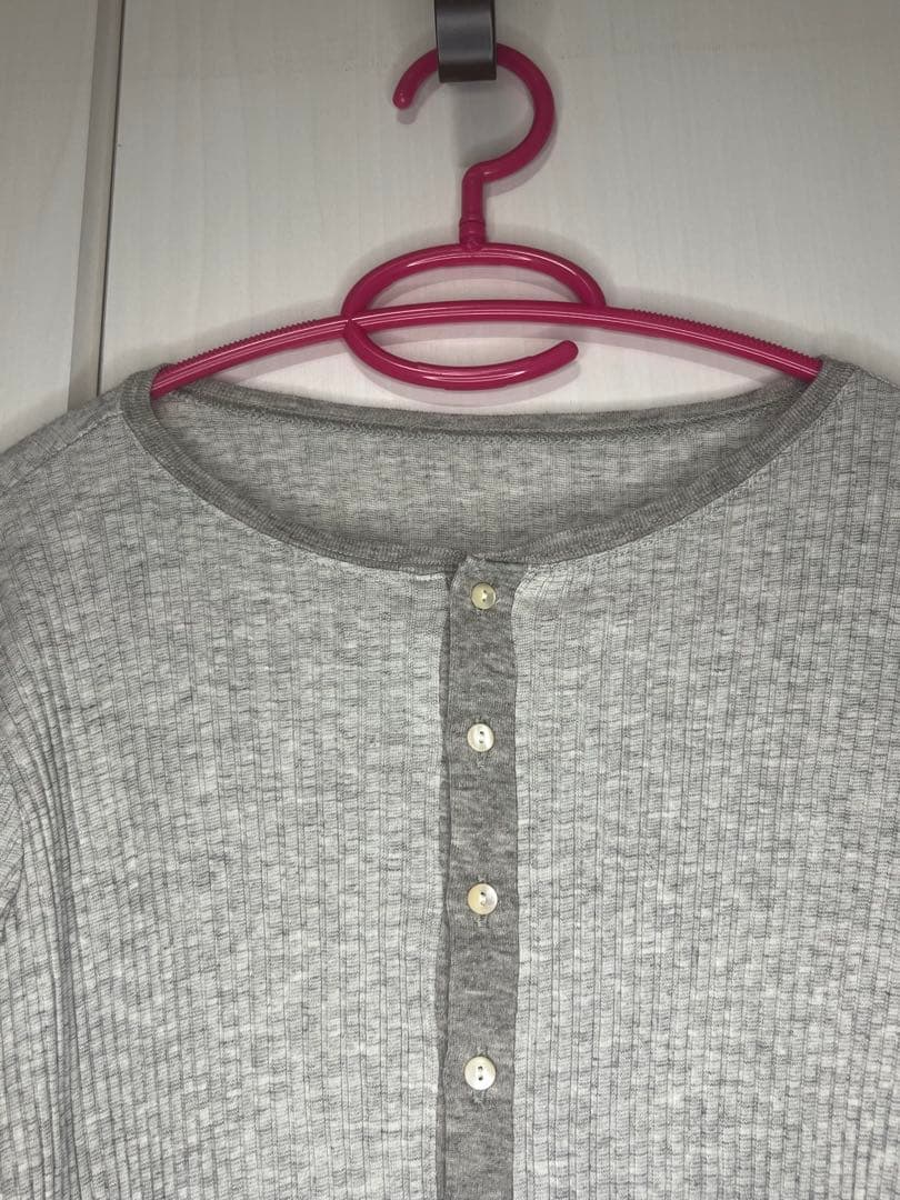 テレコヘンリーネックプルオーバー　ベージュ