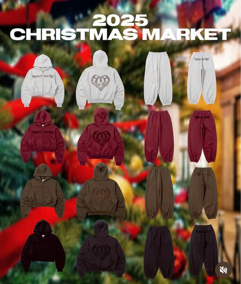 赤レンガ限定 HTH glitter heart logo 赤 パーカー