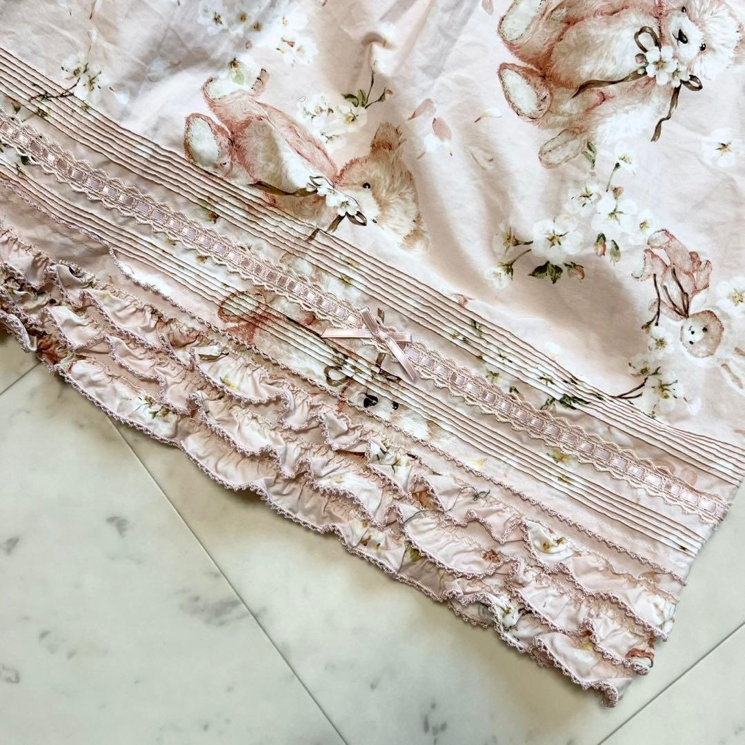 定価12万 タグ付 PINKHOUSE 2025 桜テディのワンピース ピンク