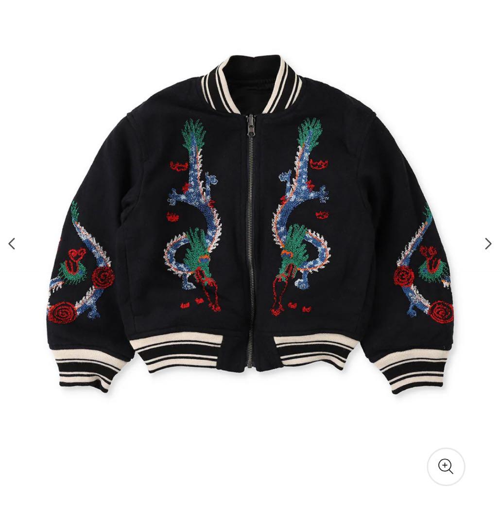 ドラゴン刺繍スカジャン 黒　gotohollywood サイズ02